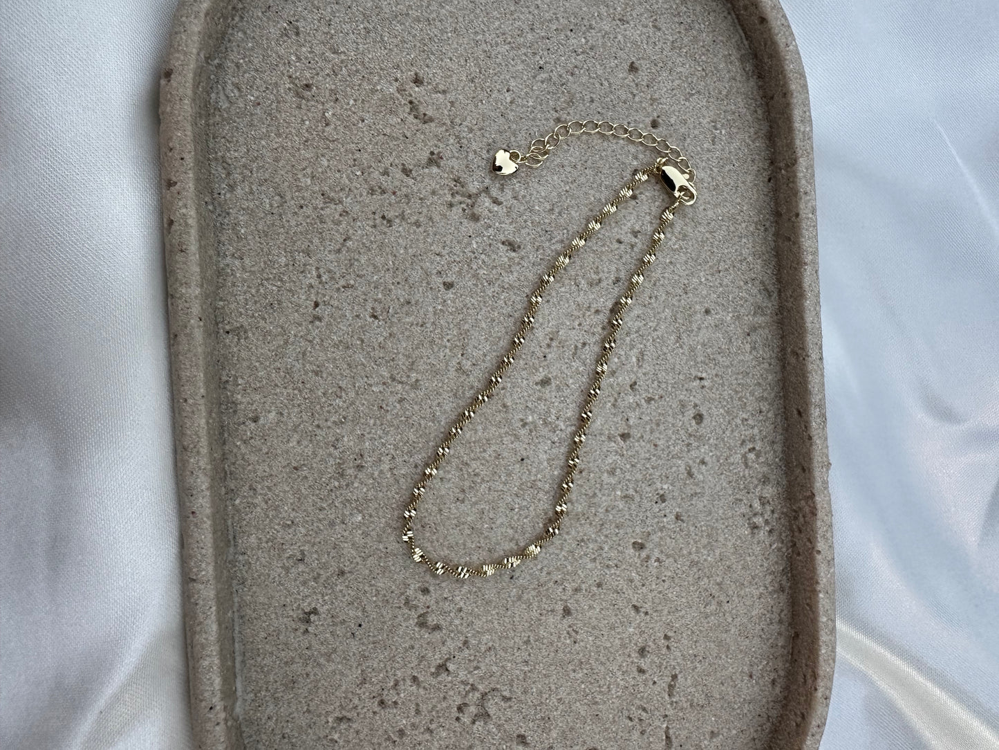 Everluxe Rope Twist Anklet – Gold Plated